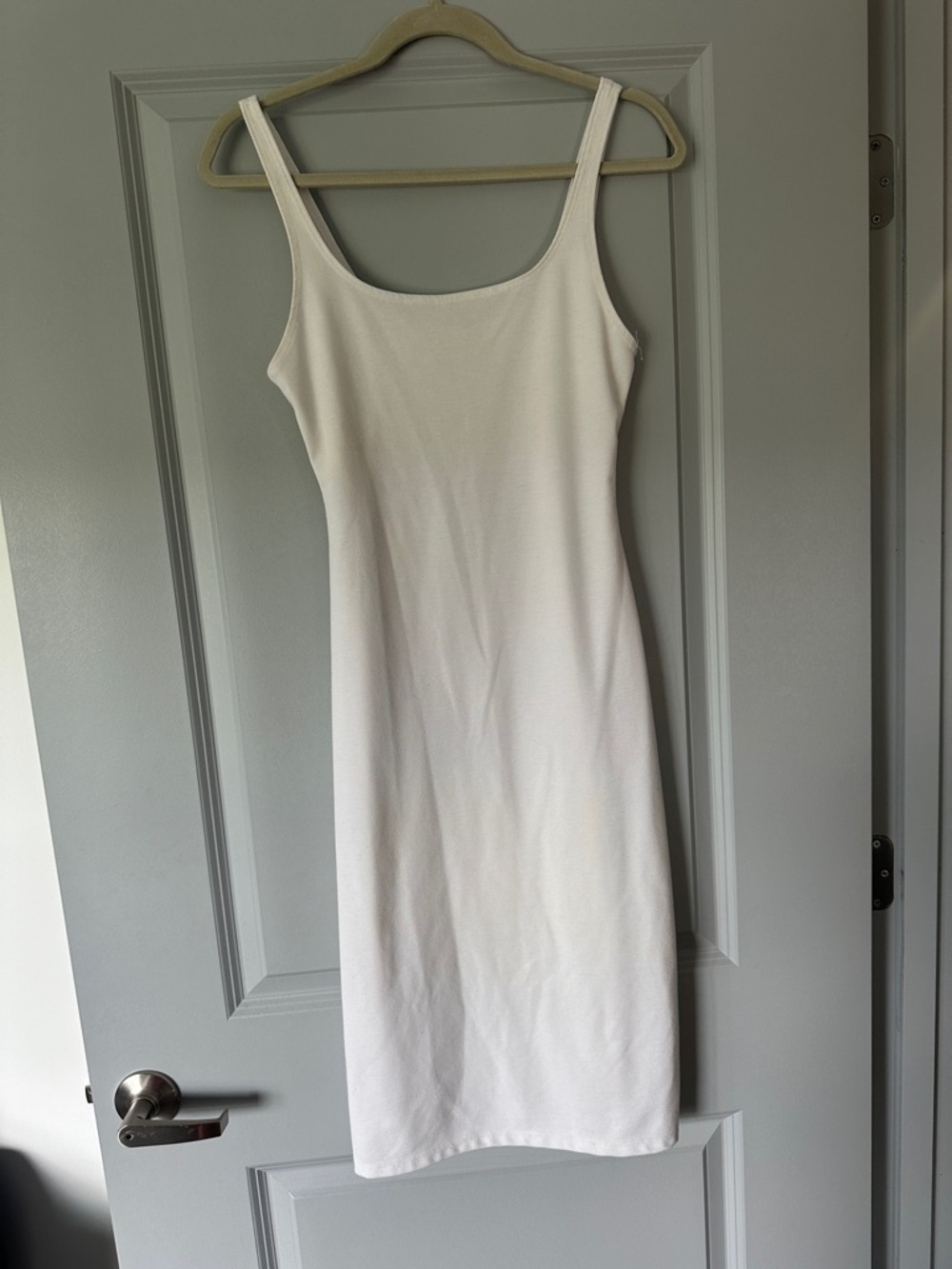 Pull&Bear White Tank Midi Dress